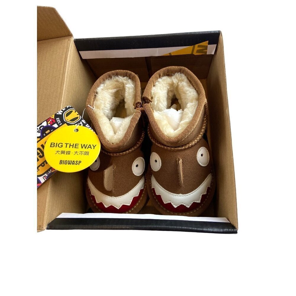 Bigwasp Kids' Monster Shark Face Boots Size 210 (size‎ 2)
